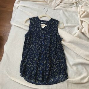 Maeve (Anthropologie) Banana Print Blouse